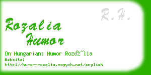 rozalia humor business card